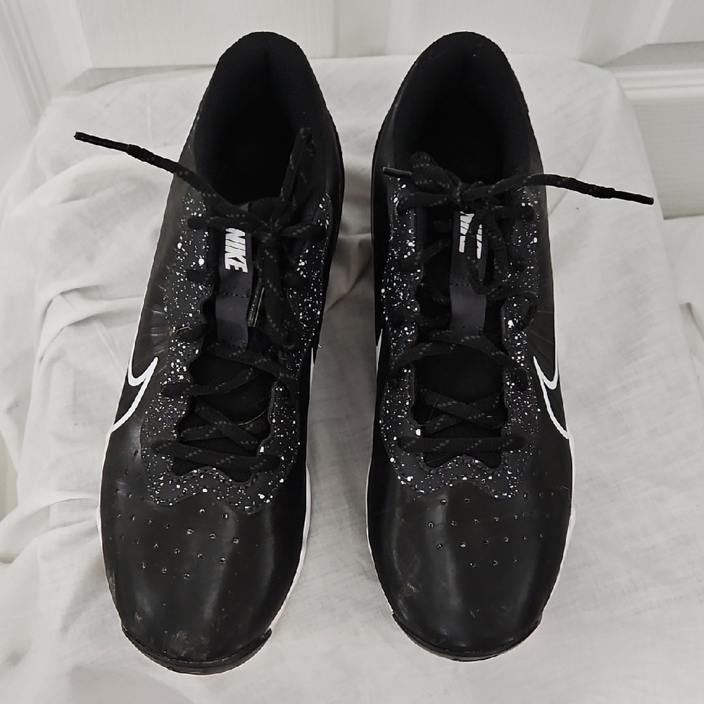 Nike Black & White Baseball Cleats Sz 8.5 Mens - Picture 4 of 8